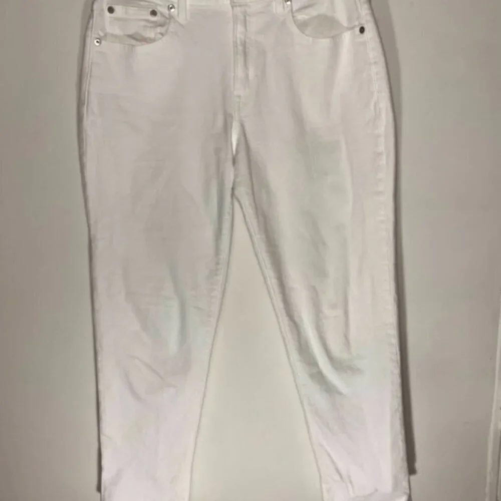 GAP Denim Girlfriend White Pants